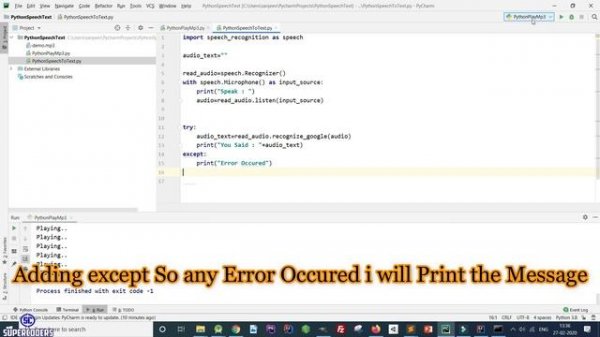 Python Text to Speech | Speech to Text | Play Mp3 | Record Audio