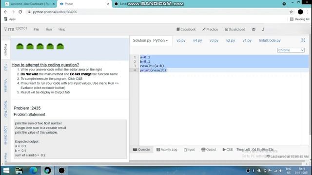 PRUTOR.AI PYTHON QUIZ1 ANSWER ||100%CORRECT ANSWER|| смотреть онлайн