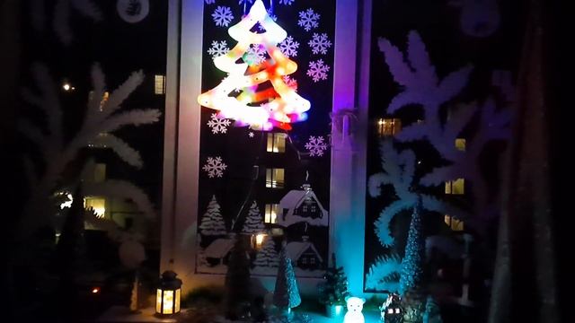 Украшаем окна огнями к новому году❄??