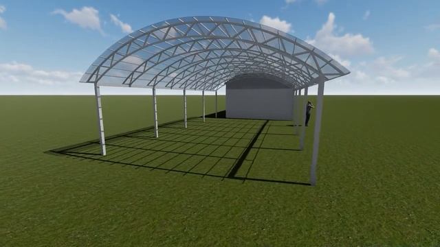 Навес для автомобилей (белый) смотреть онлайн