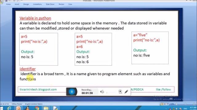 VARIABLES IN PYTHON || XI XII IP CS смотреть онлайн