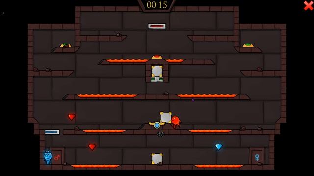 Очень хорошо! Игра "Огонь и Вода 5: Элементы" Fire Temple уровень 5 смотреть онлайн