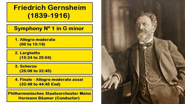 Friedrich Gernsheim (1839-1916) - Symphony Nº 1 in G minor смотреть онлайн