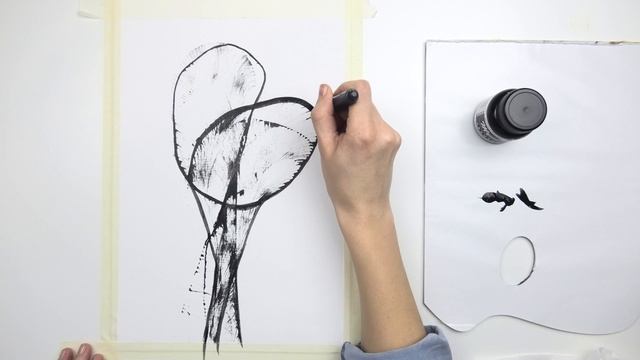 Рисуем ниткой и тушью | Необычные техники рисования смотреть онлайн