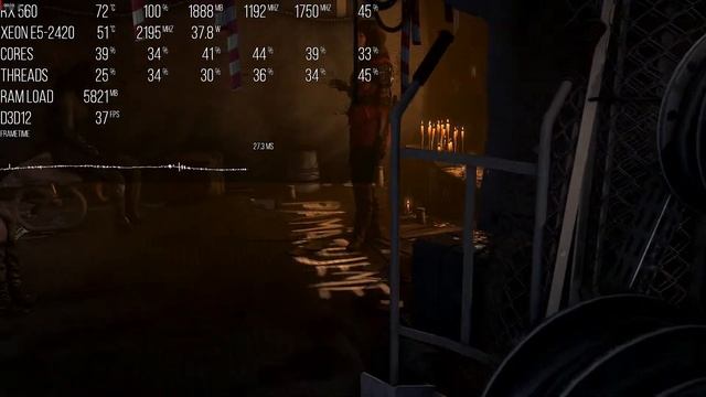 Deus Ex Mankind Divided тест FPS на RX 560 2 GB; DDR3 8 GB; Xeon E5-2420 смотреть онлайн