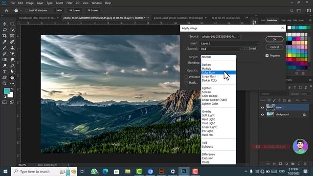 Apply image in Photoshop to create powerful effect Urdu\Hindi Class - 54 |Mr Technical Sheraz| смотреть онлайн