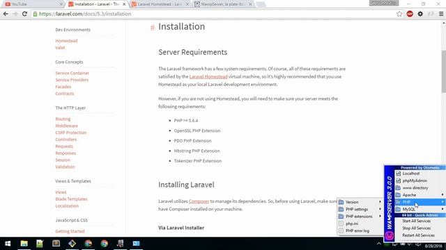 Installing Laravel 5.3 app in Wamp смотреть онлайн
