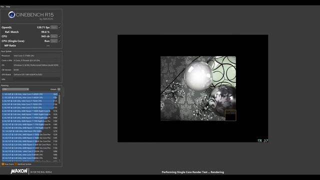 Intel Core i7 7700K & GeForce GTX 1060 Cinebench R15 test смотреть онлайн