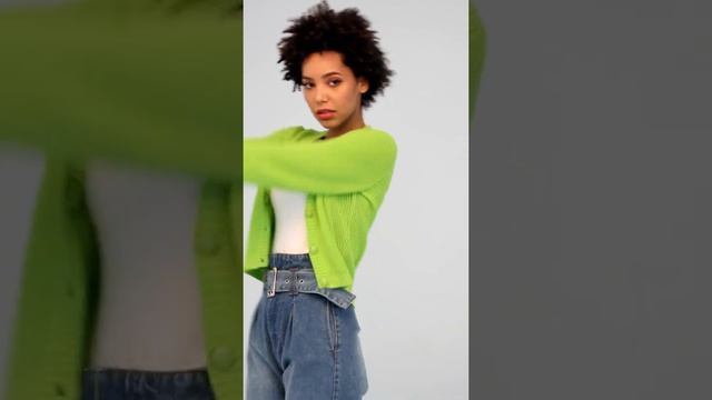 Обзор женского короткого зеленого жакета BY211-14044 смотреть онлайн