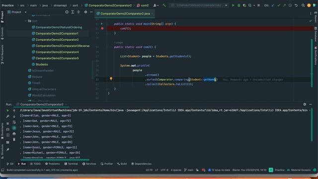 Stream API Part 16 - Sorted Comparator comparing смотреть онлайн