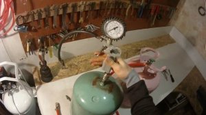 Ресивер,удобный переносной из фреонового баллона.