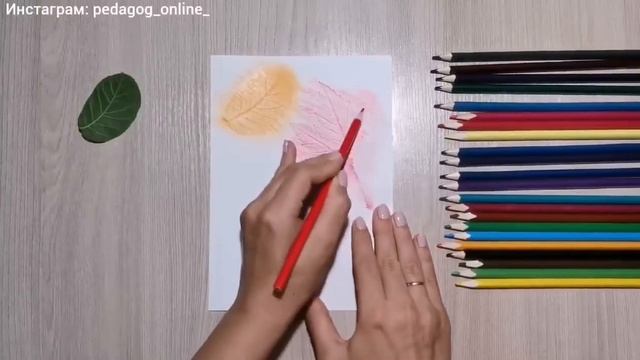 Осенние поделки. Рисуем осенние листочки по трафаретам. Нетрадиционная техника рисования смотреть онлайн
