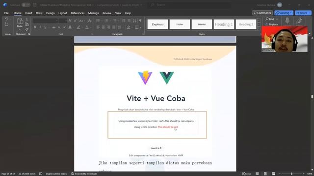 Workshop Pemrograman Web - Minggu 2 (Jenis Data Binding, dan Komponen Property Vue JS) смотреть онлайн
