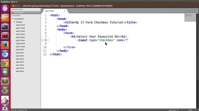 HTML Bassic Tutorial - Ep17 HTML Form Checkbox смотреть онлайн