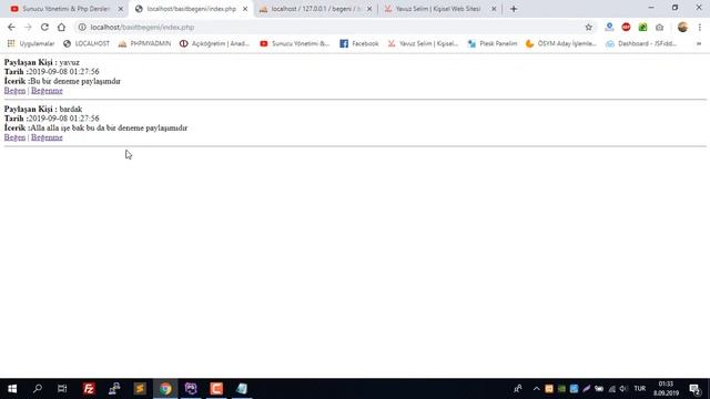 #PHP #PDO ile Basit Beğen-Beğenme Uygulaması Yapımı | #PHP Like/Dislike смотреть онлайн