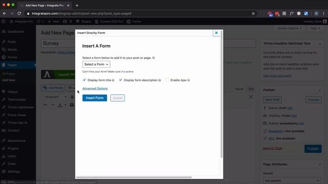Gravity Forms Tutorial to create a Wordpress page with a Gravity From embedded смотреть онлайн