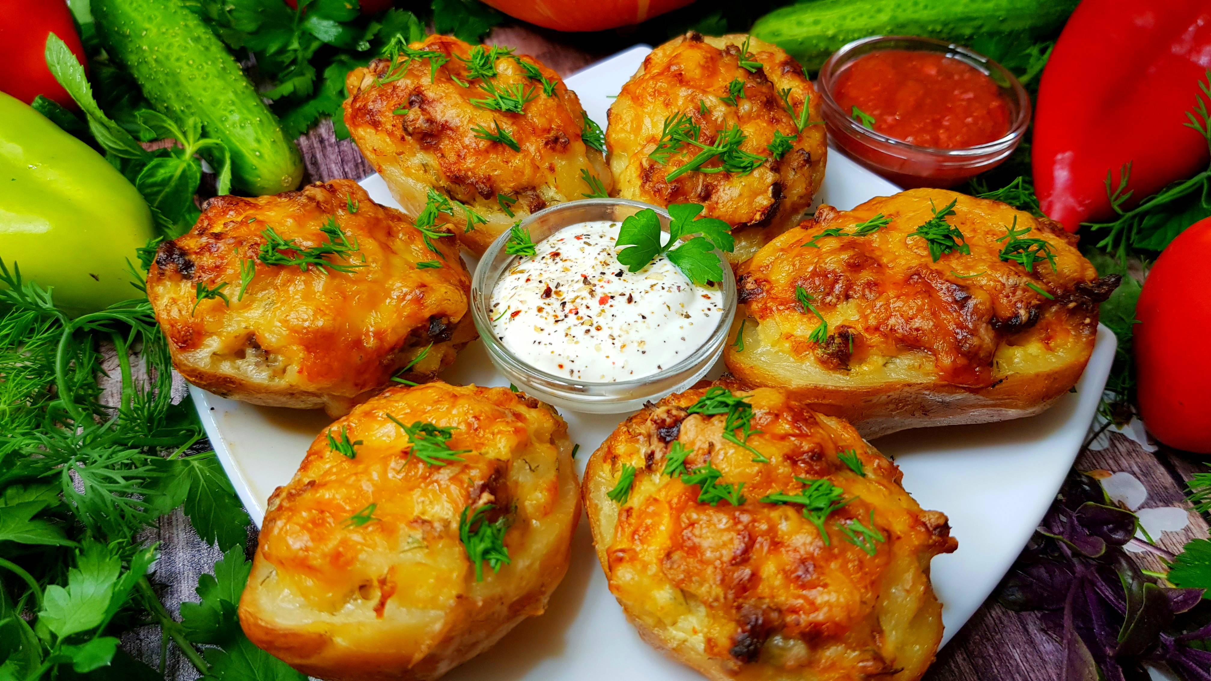 КАРТОФЕЛЬ В ДУХОВКЕ с копченой скумбрией под сырной хрустящей корочкой – очень просто и вкусно! смотреть онлайн