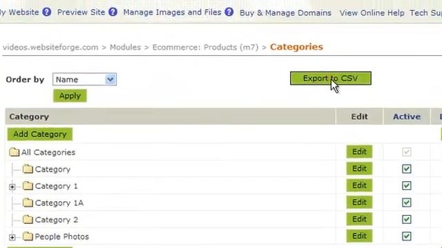 Ecommerce Export Categories To CSVFile - Websiteforge Ecommerce Website смотреть онлайн