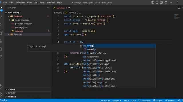 How to Connect React JS With MySQL Database using Node.JS/Express.js смотреть онлайн