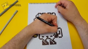 Рисуем по клеточкам-Губка Боб Квадратные Штаны (SpongeBob SquarePants)PIXEL ART