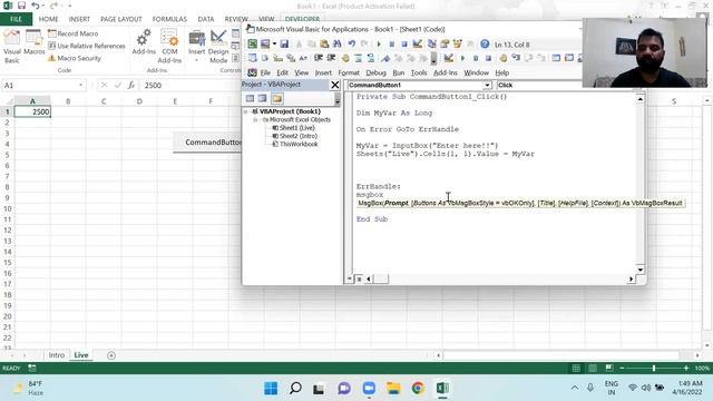 Error Handling Excel VBA | VBA Error handling | VBA Error handling in Hindi | On Error GoTo Label | смотреть онлайн