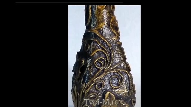 Декоративная бутылка. Пейп-арт. Ручная работа смотреть онлайн