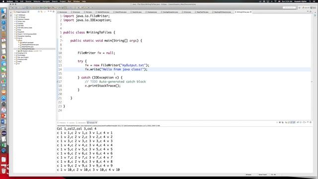 Java: File I/O - Writing to files смотреть онлайн