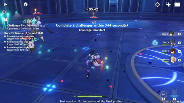 Genshin Impact - Spiral Abyss Dungeons Challenge Floor 7-5 Gameplay - 2 Team Build смотреть онлайн