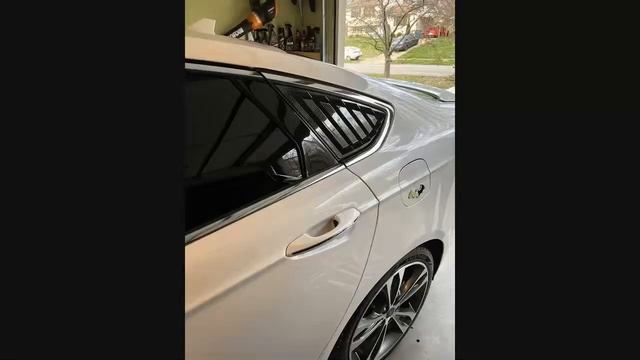 ZiWen 2X Sport Style Gloss Black Quarter Window Scoops Louvers for Ford Fusion Mondeo 2013-20 Revie смотреть онлайн