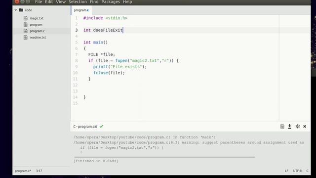 Check if file exists in C смотреть онлайн