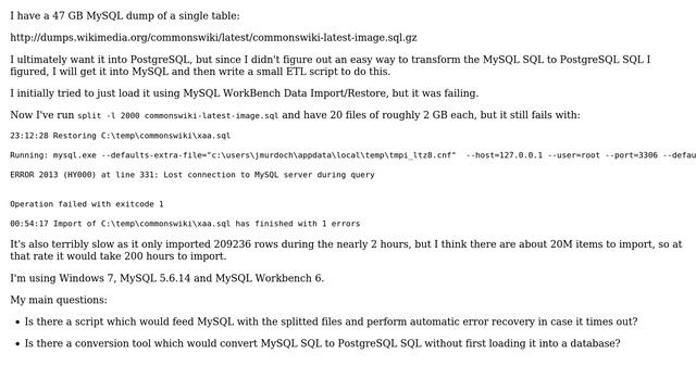 Databases: MySQL failing and very slow on importing a large file (2 Solutions!!) смотреть онлайн