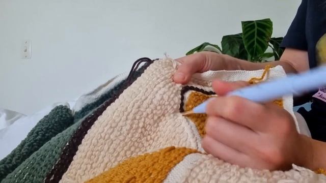 КОВРОВАЯ ВЫШИВКА / ДЕЛАЮ ДИВАННУЮ подушку/ ТАФТИНГ