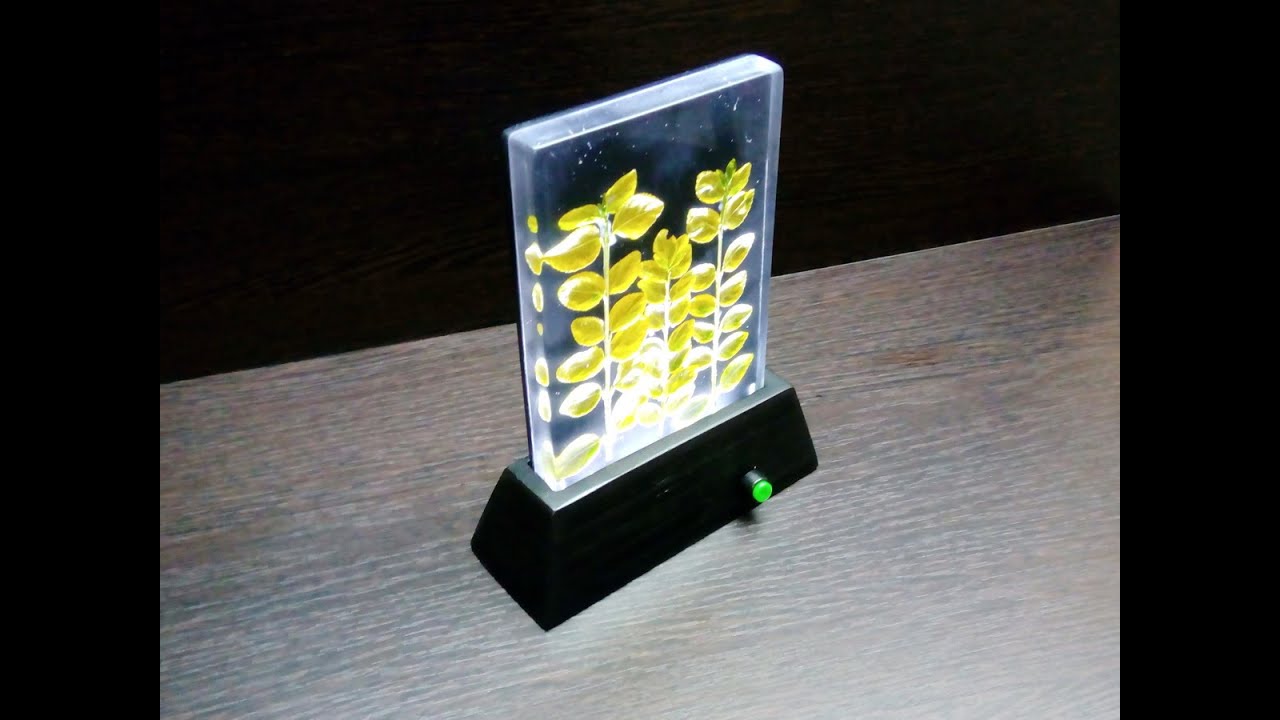 Очень красивый ночник из эпоксидной смолы своими руками.mp4 смотреть онлайн