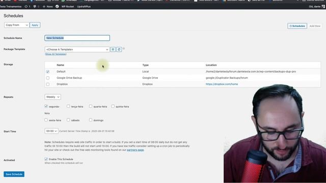 Como configurar o Schedule Agendador de Backups Automáticos no Duplicator Pro смотреть онлайн