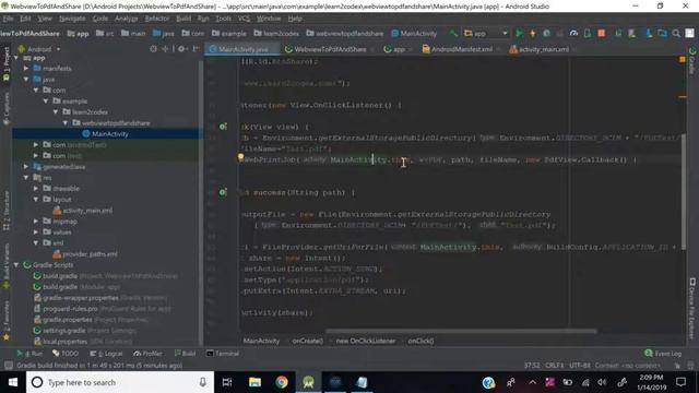 Webview to Pdf and share this pdf in Android смотреть онлайн