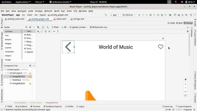 11.Player Activity UI Part-1 | Music Player Application | Android Development Kotlin in Hindi смотреть онлайн