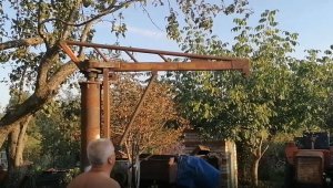 _Самодельный кран для поднятия грузов_