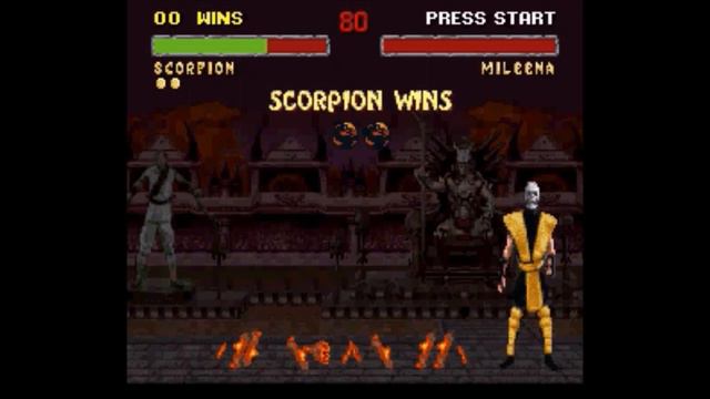 Mortal Kombat 2 SNES: Fatalities, Babalities and Friendships (Scorpion) смотреть онлайн