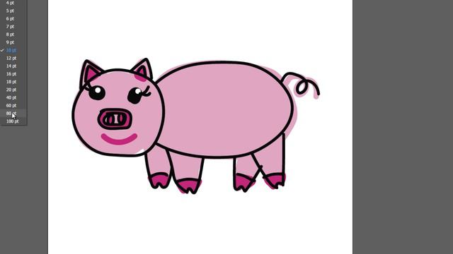 Рисуем свинку детям часть 45 смотреть онлайн