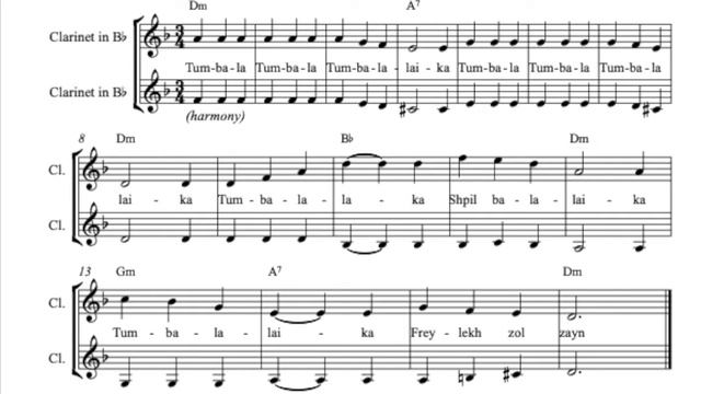 Tumbalalaika Backing Track Bb Clarinet смотреть онлайн
