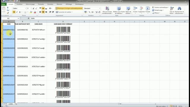 Barcode EAN13 With Excel - UPC-A and EAN8 also available смотреть онлайн