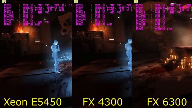 Test 2.0 Doom4 Xeon E5450 Vs FX 4300 Vs FX 6300 + GTX 970