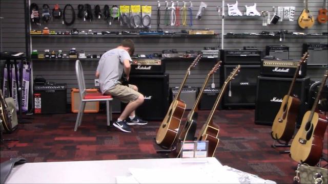 Hanging at the shop day playing an Ibanez 7321 7 string with a Marshall MG100HDFX Amp смотреть онлайн