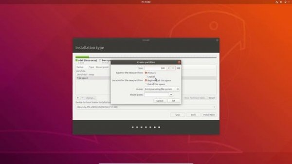Разметка диска на Linux (Ubuntu 18.04)