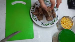 Питаюсь на 4500 руб. День №25. Салат с печенью