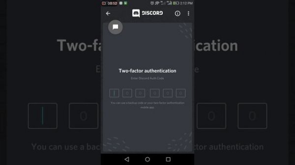 how to use backup codes 2FA in discord app