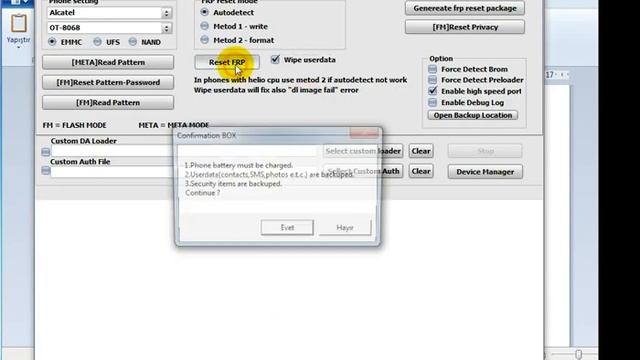 ALCATEL 8068 8.1.0 FRP RESET смотреть онлайн