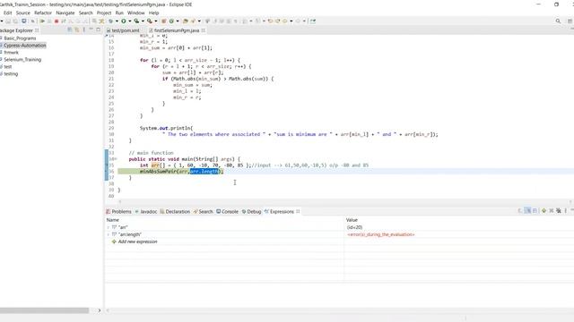 Addition of 2 values in Array close to Zero Java Coding Interview questions смотреть онлайн