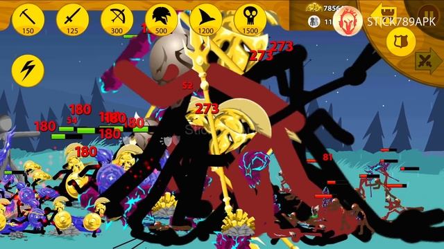 Stick War Legacy - MEGA GOLDEN GRIFFON vs RED GIANT BOSS skin Vamp Army Mod Gameplay ❤️ Stick789Apk смотреть онлайн