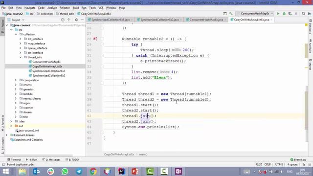 Java - получи чёрный пояс! 24. CopyOnWriteArrayList смотреть онлайн